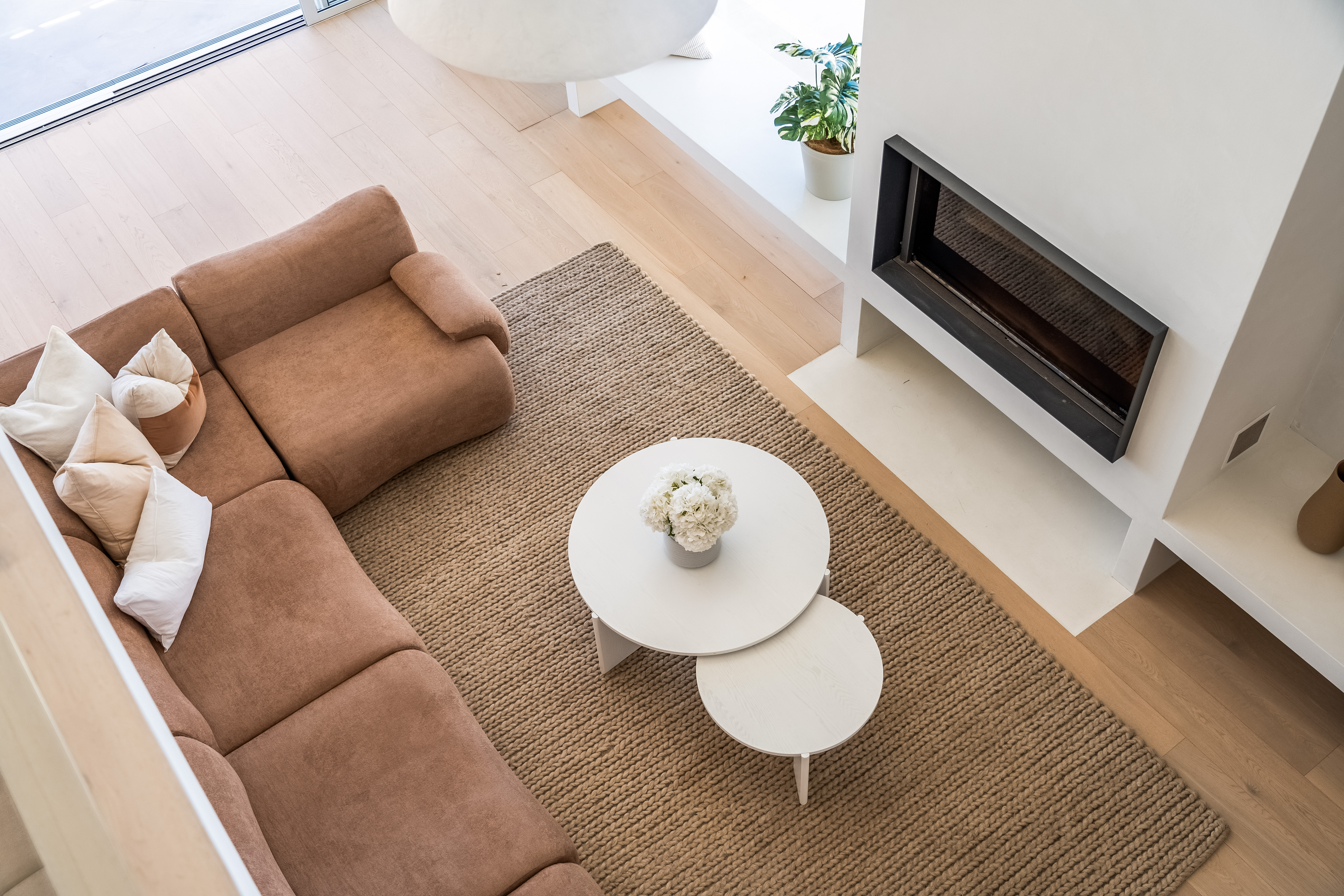 Mezzanine view of living area — detail real estate photography by Media Drive Byron Bay