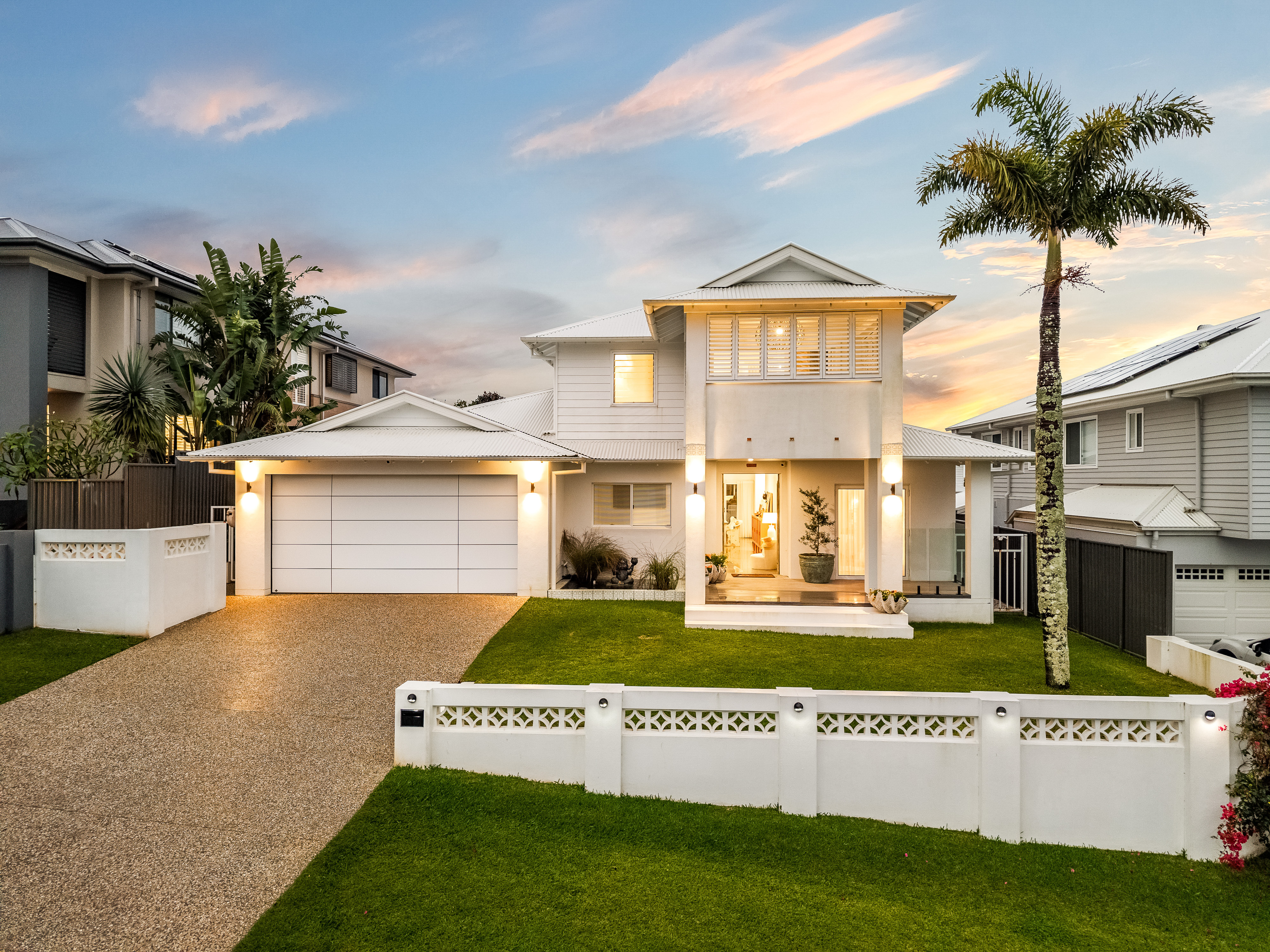 41 Highfield Terrace Cumbalum — twilight real estate photography by Media Drive, professional property photographer Ballina Northern Rivers