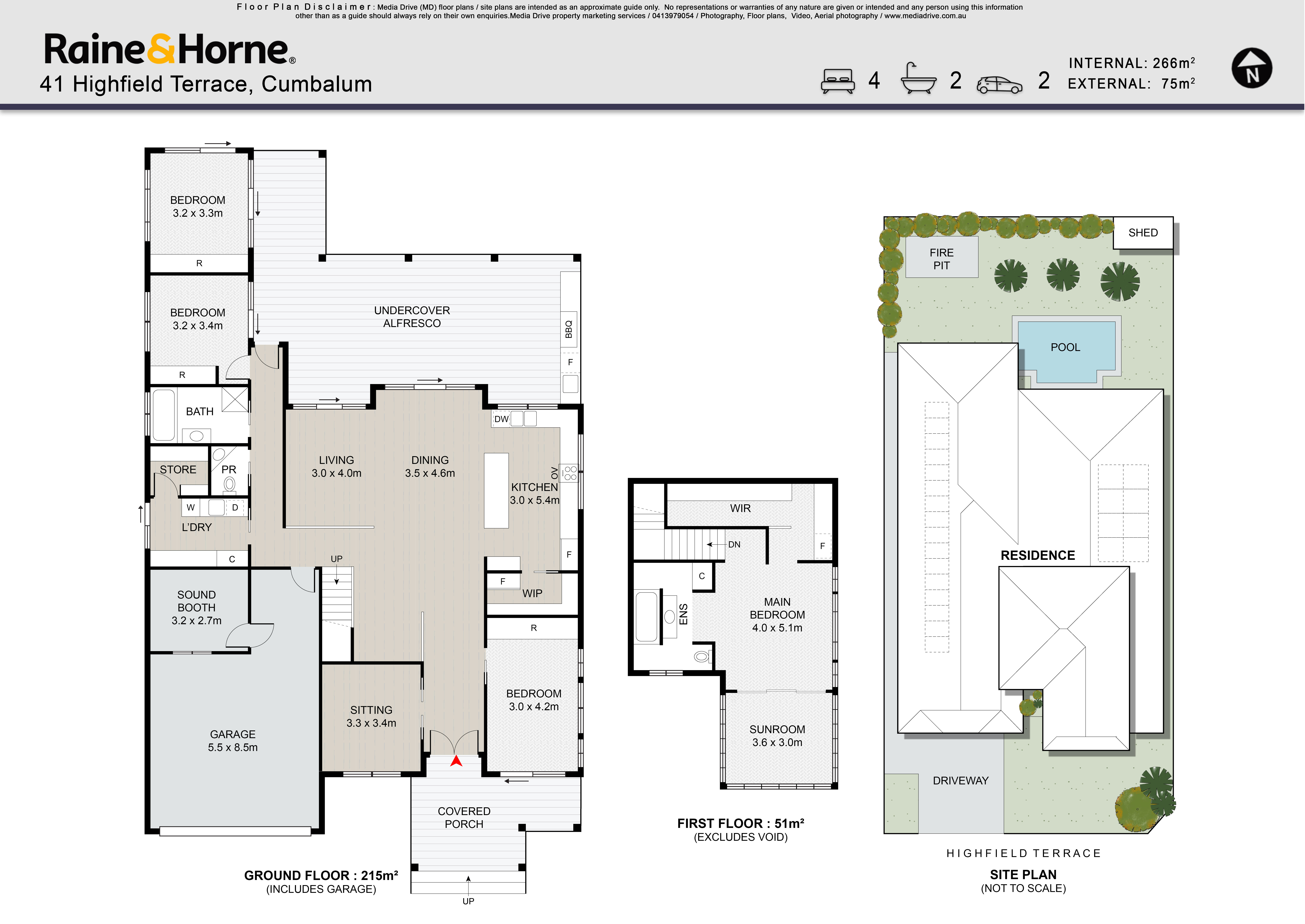 2D floor plan — 41 Highfield Terrace, Cumbalum